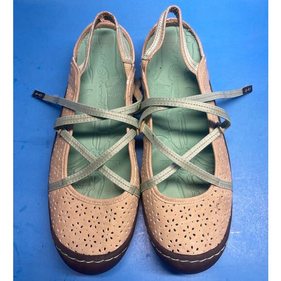 J-41 Women's Shoes Adventure All Terra Terrain Strappy Sport 9 Beige Turquoise - Picture 9 of 13